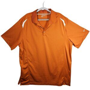 Nike Golf Tour Performance Dri-Fit Polo Shirt Mens XXL Burnt Orange Logo golf
